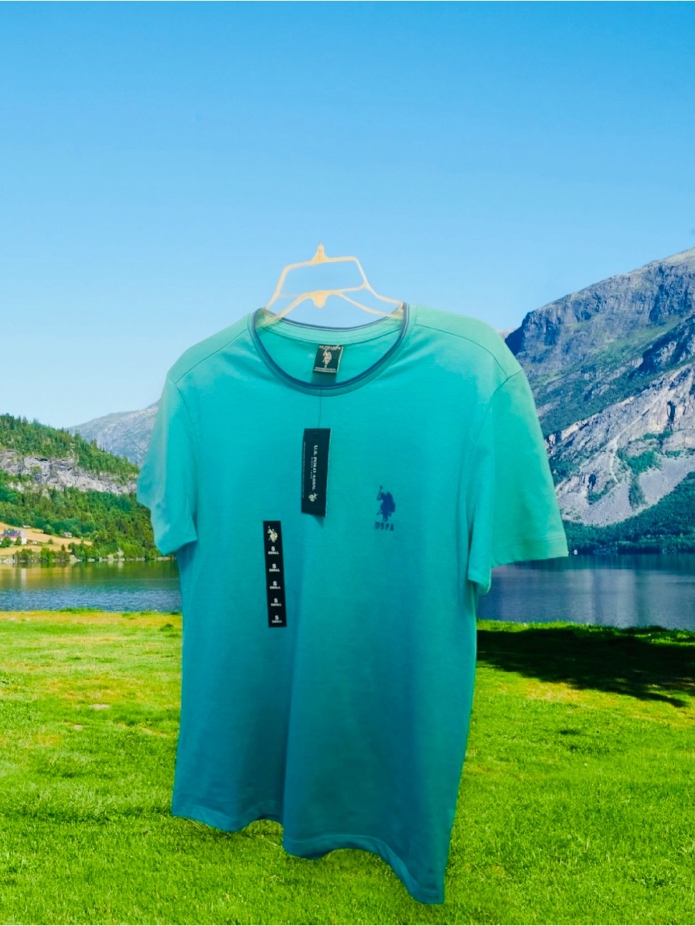 U.S. Polo Assn. Men's Crew Neck T-Shirt in Teal